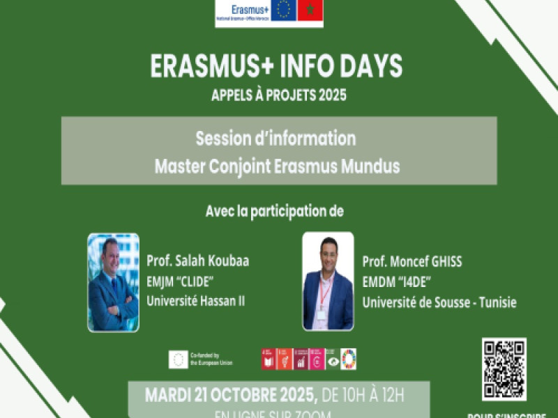 SESSIONS D'INFORMATION "ERASMUS INFO DAYS" SESSIONS D'INFORMATION "ERASMUS INFO DAYS"