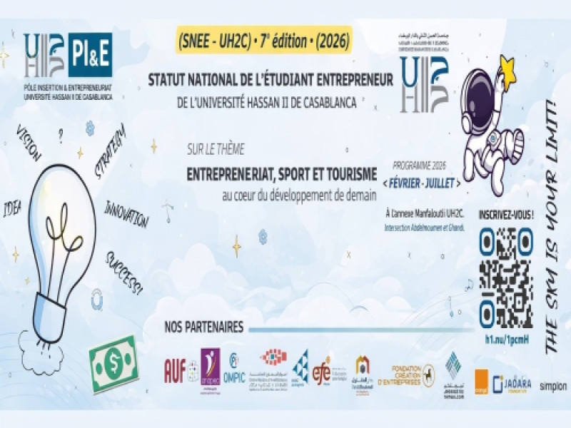 Statut National de l’Étudiant Entrepreneur SNEE Promo 7 (2026)– UH2C