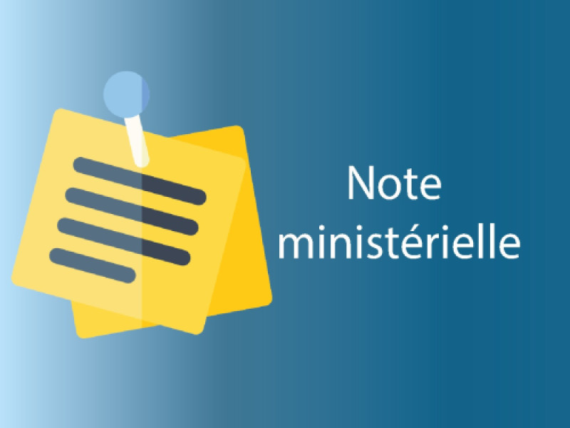 Note ministérielle